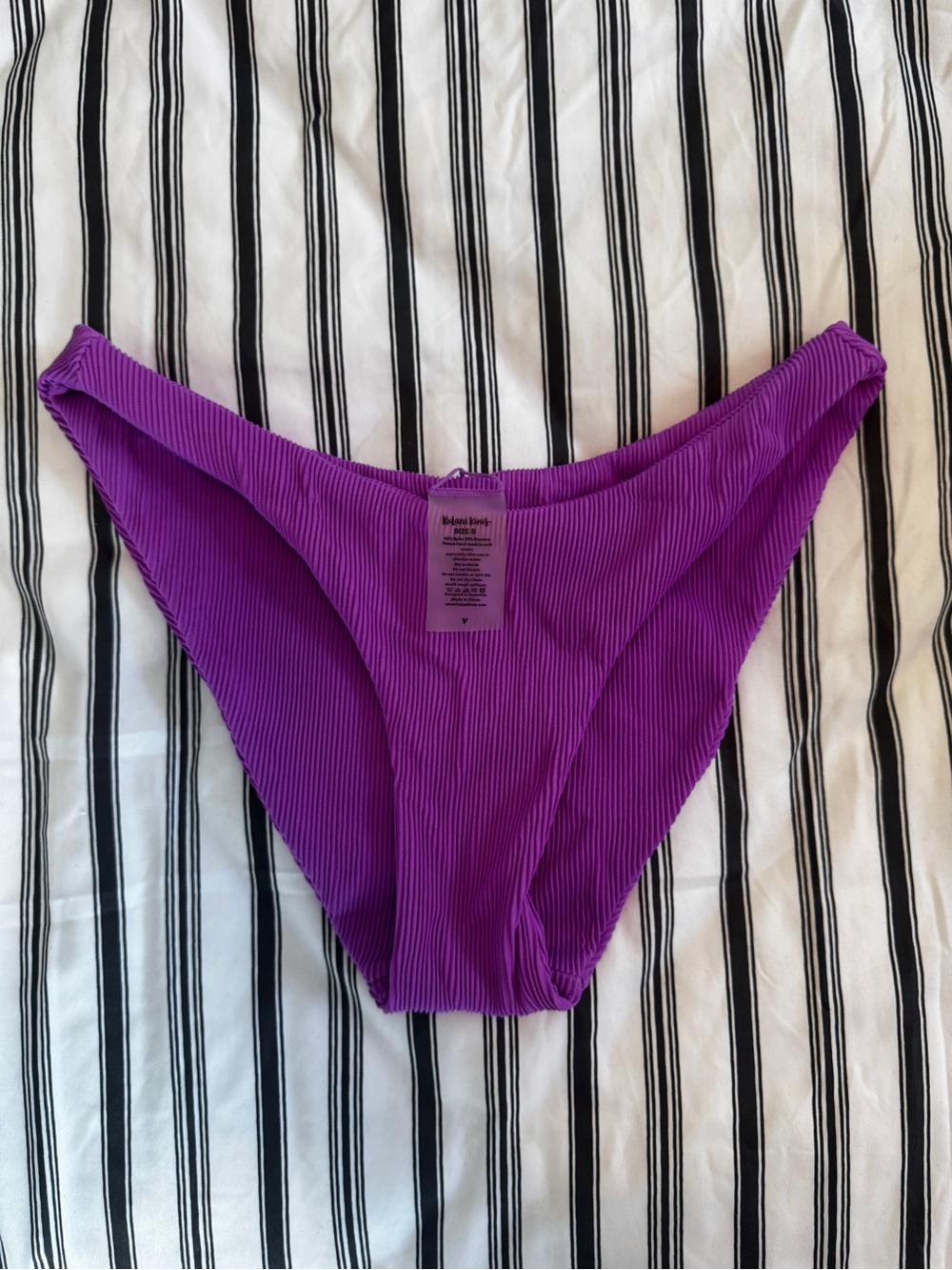 Kulani Kinis Purple Ribbed Bikini Bottom